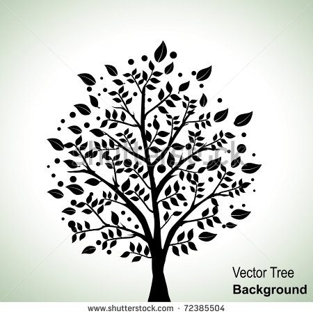 Tree Silhouette Vector Stock