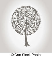 Vector Tree Free Wedding Clip Art