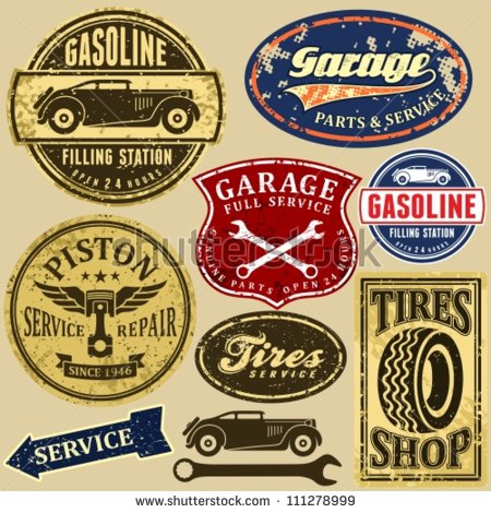 Vintage Auto Repair Signs