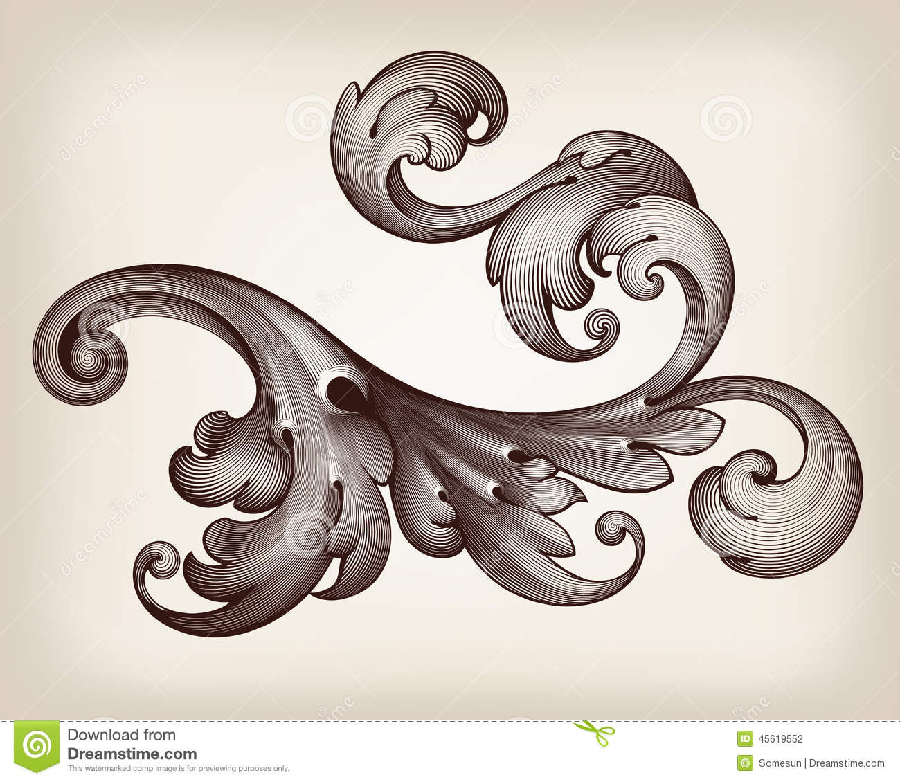 Vintage Baroque Scroll Designs