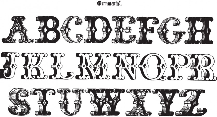 Vintage Wood Type Font