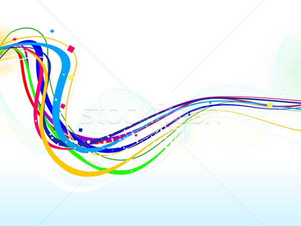 Wave Abstract Vector Lines