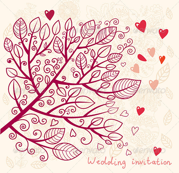 Wedding Invitation Design Vector
