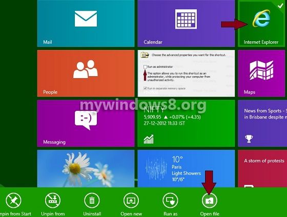 Windows 8 Icon File Locations
