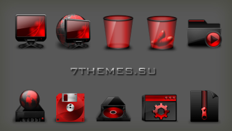 Windows Icons Red