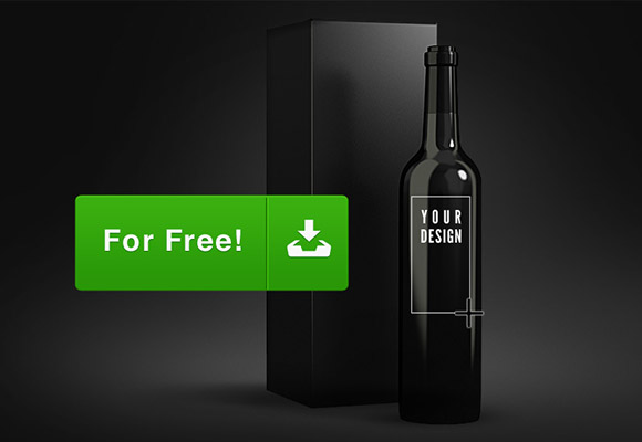 12 Realistic Wine Bottle Mockup PSD Images