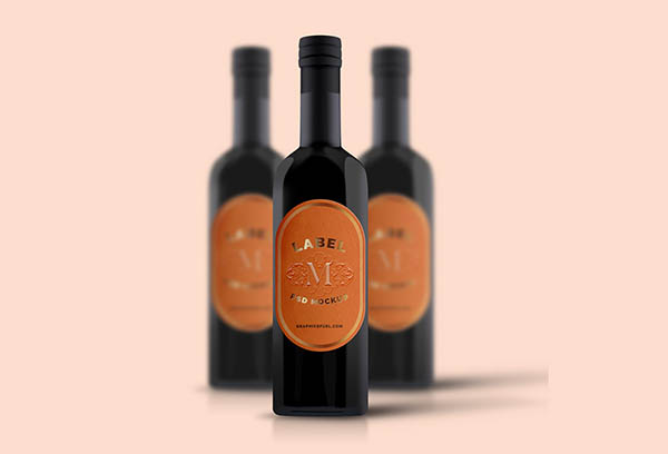 Wine Bottle Mockup PSD