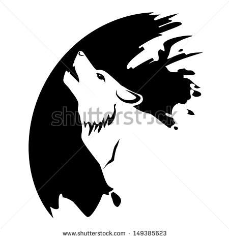Wolf Howling at the Moon Icon Wolf Howling at the Moon Icon