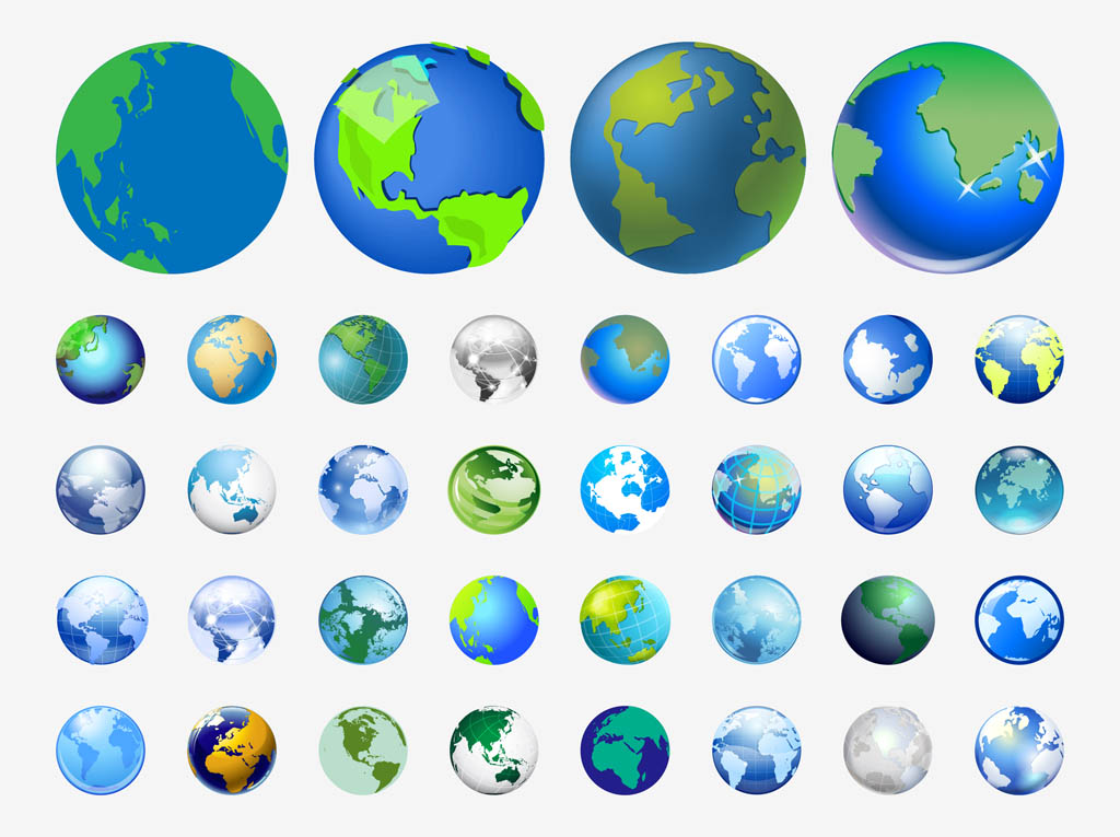 World Icon Vector Free