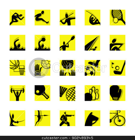 Yellow Sports Vector Icons