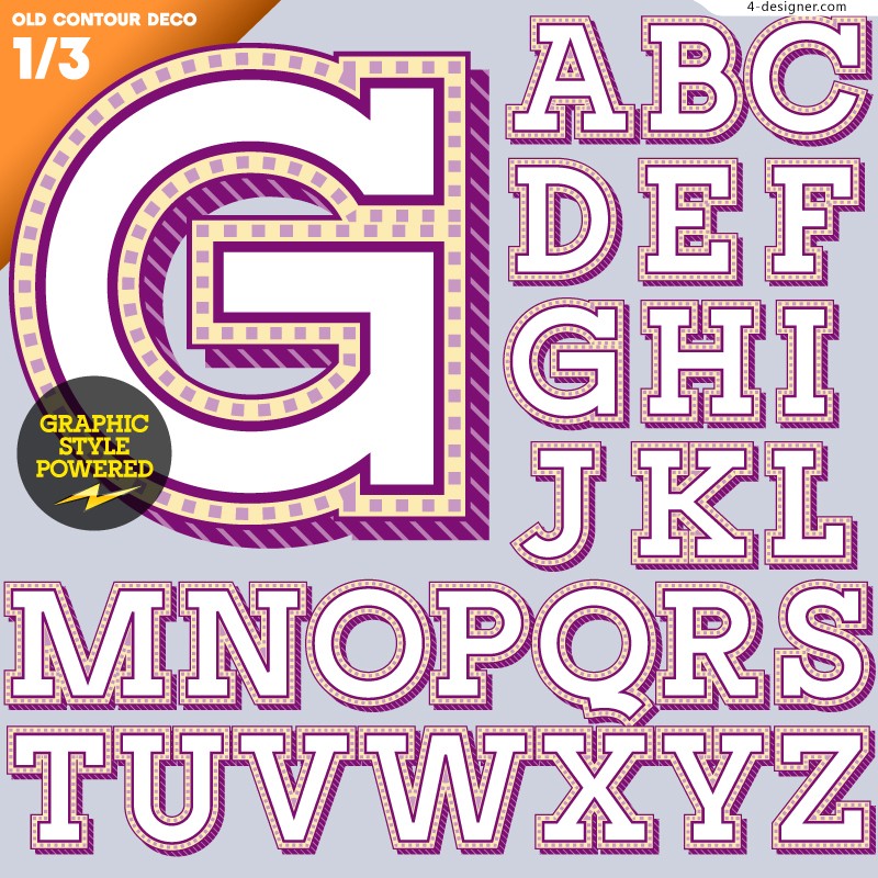 3D Alphabet Fonts Letters