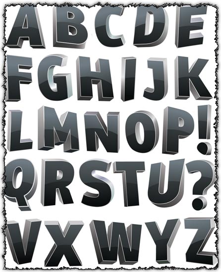 3D Alphabet Letters
