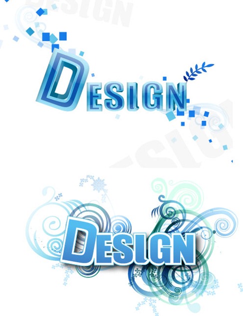 16 Vector PSD 3D Letter Style Images