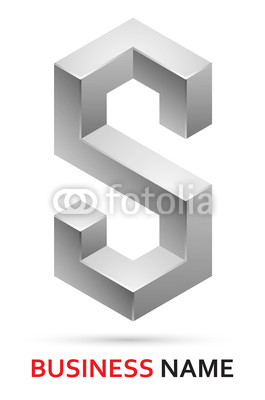 3D Letter S Logo Design