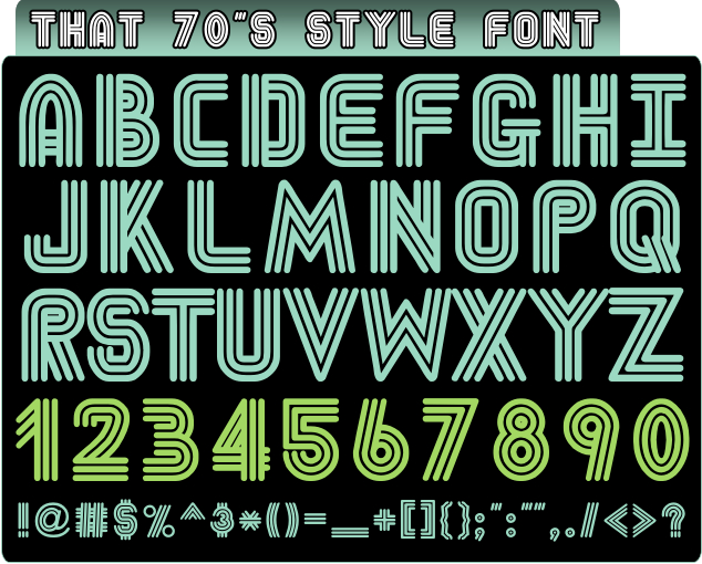 70s Lettering Fonts