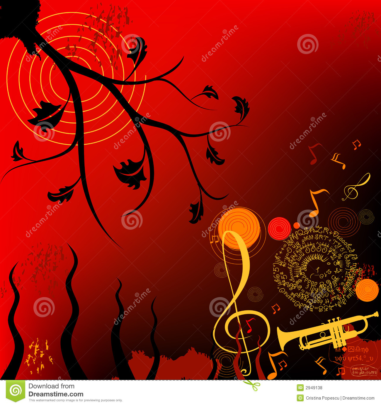 Abstract Music Notes