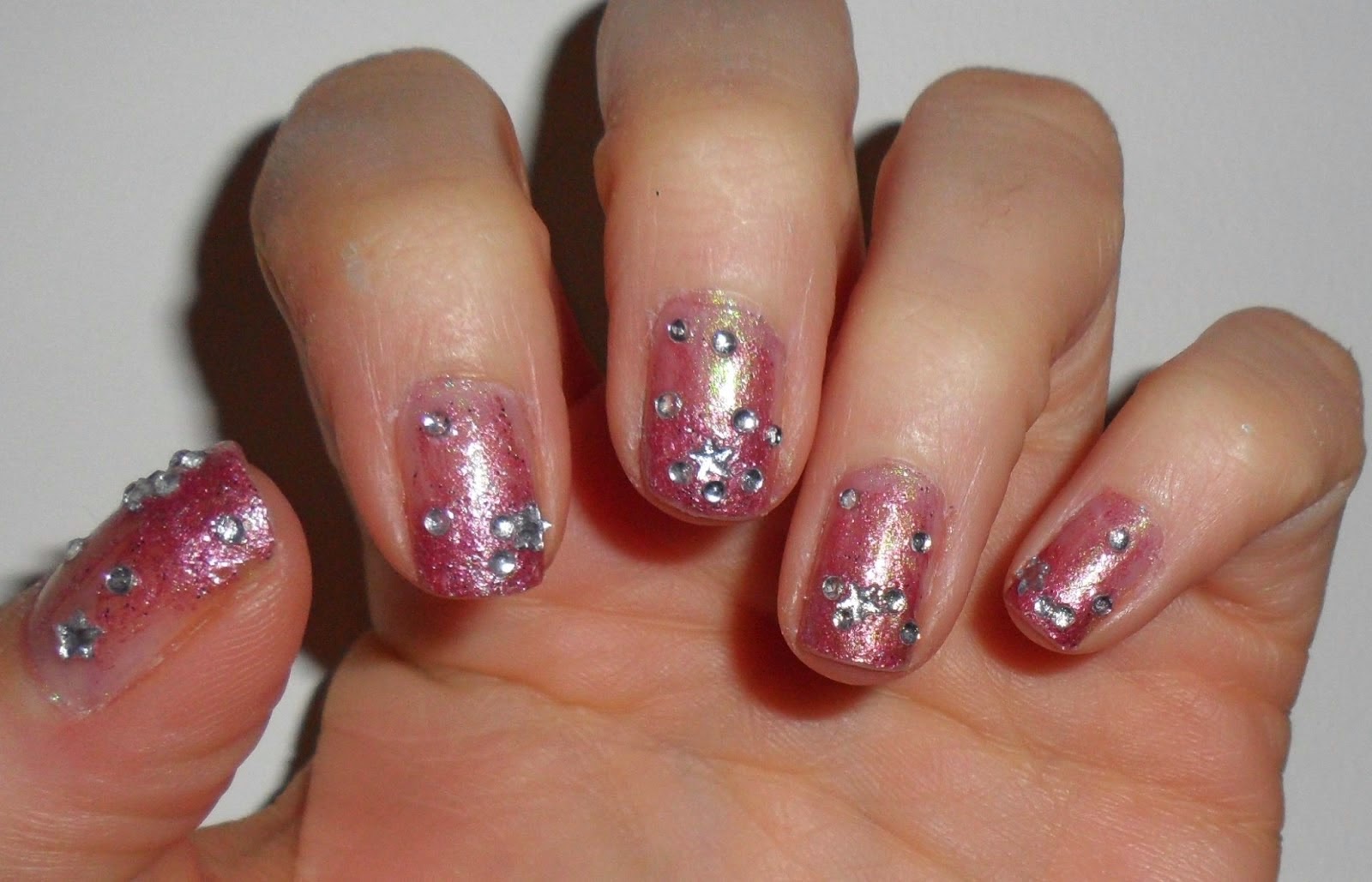 Acrylic Nail Designs with Rhinestones