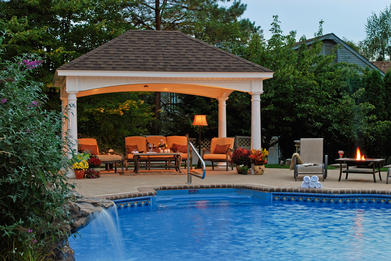 Back Yard Pavilions with Pools