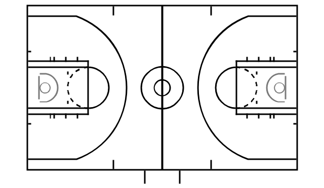 Basketball Court Vector