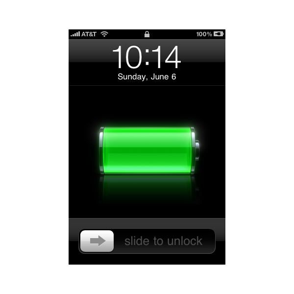 battery indicator yellow iphone