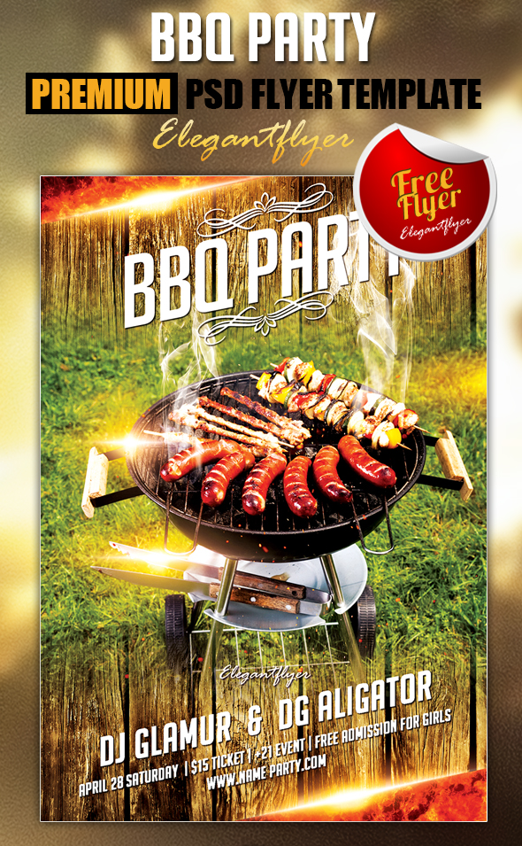 BBQ Party Flyer Template Free