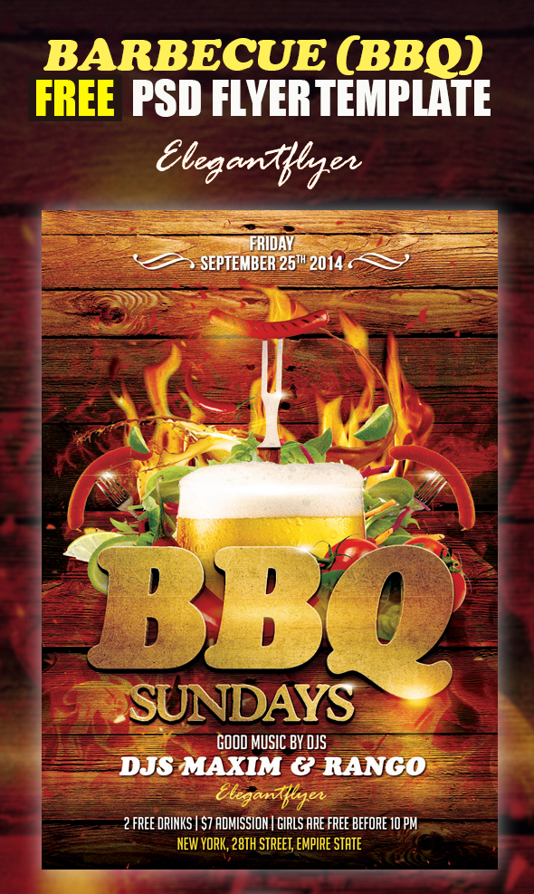 BBQ Party Flyer Template