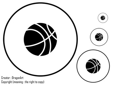 Black and White Basketball Vector