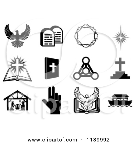 Black and White Christian Clip Art