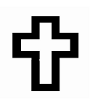 Black and White Christian Cross