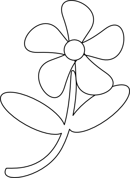 Black and White Flower Clip Art