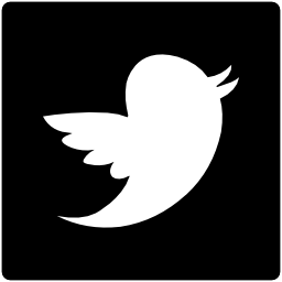 Black and White Twitter Logo Icon