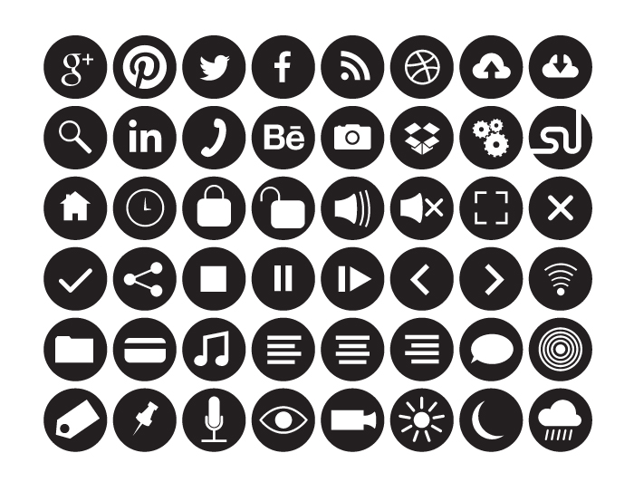 Black Circle Icons Free