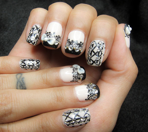 Black Nail Art Designs