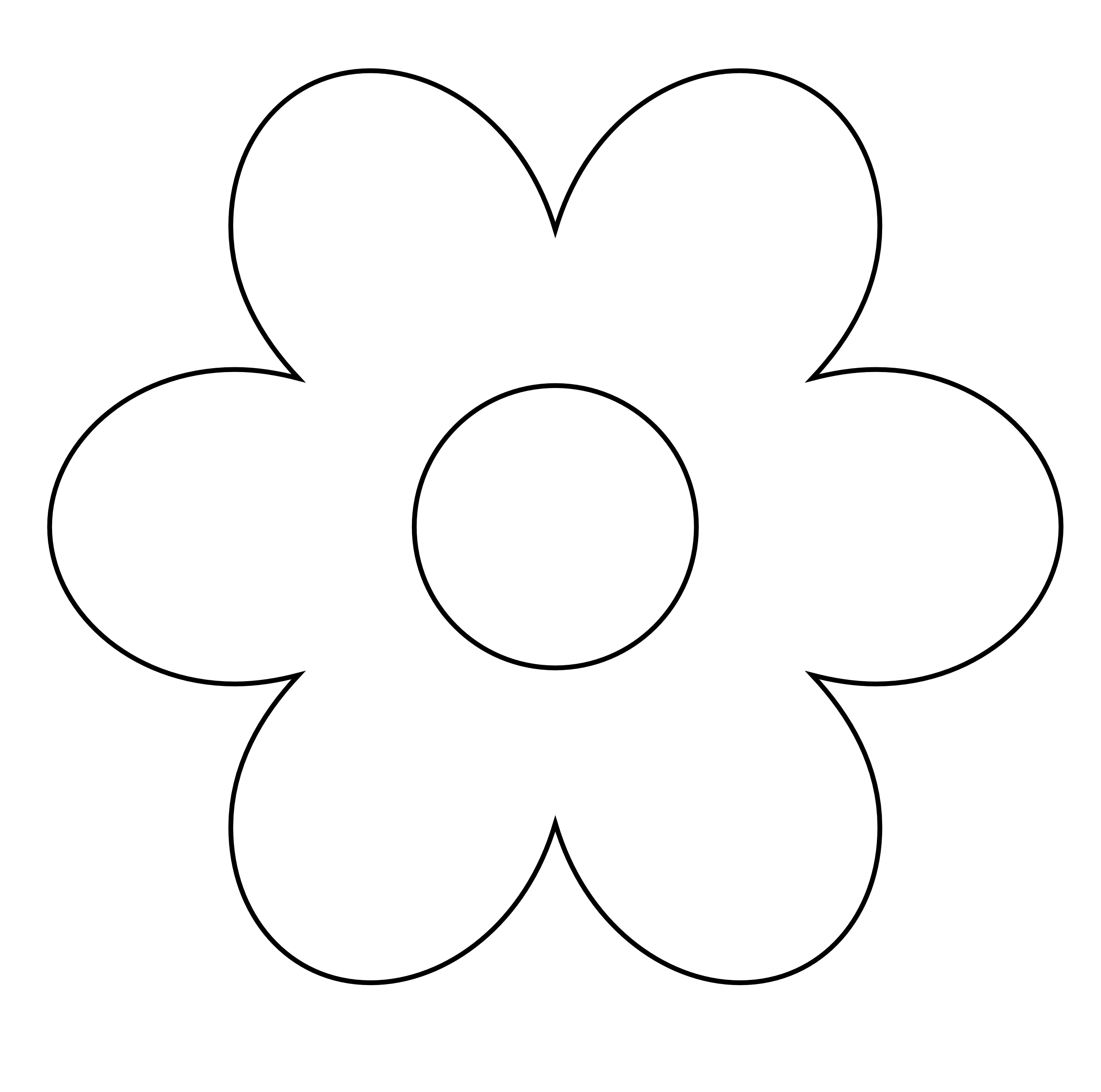 Black White Flower Clip Art