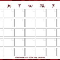 Blank Monthly Calendar Printable