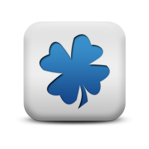 Blue and White Square Icon Com