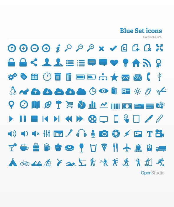 Blue Icon Set