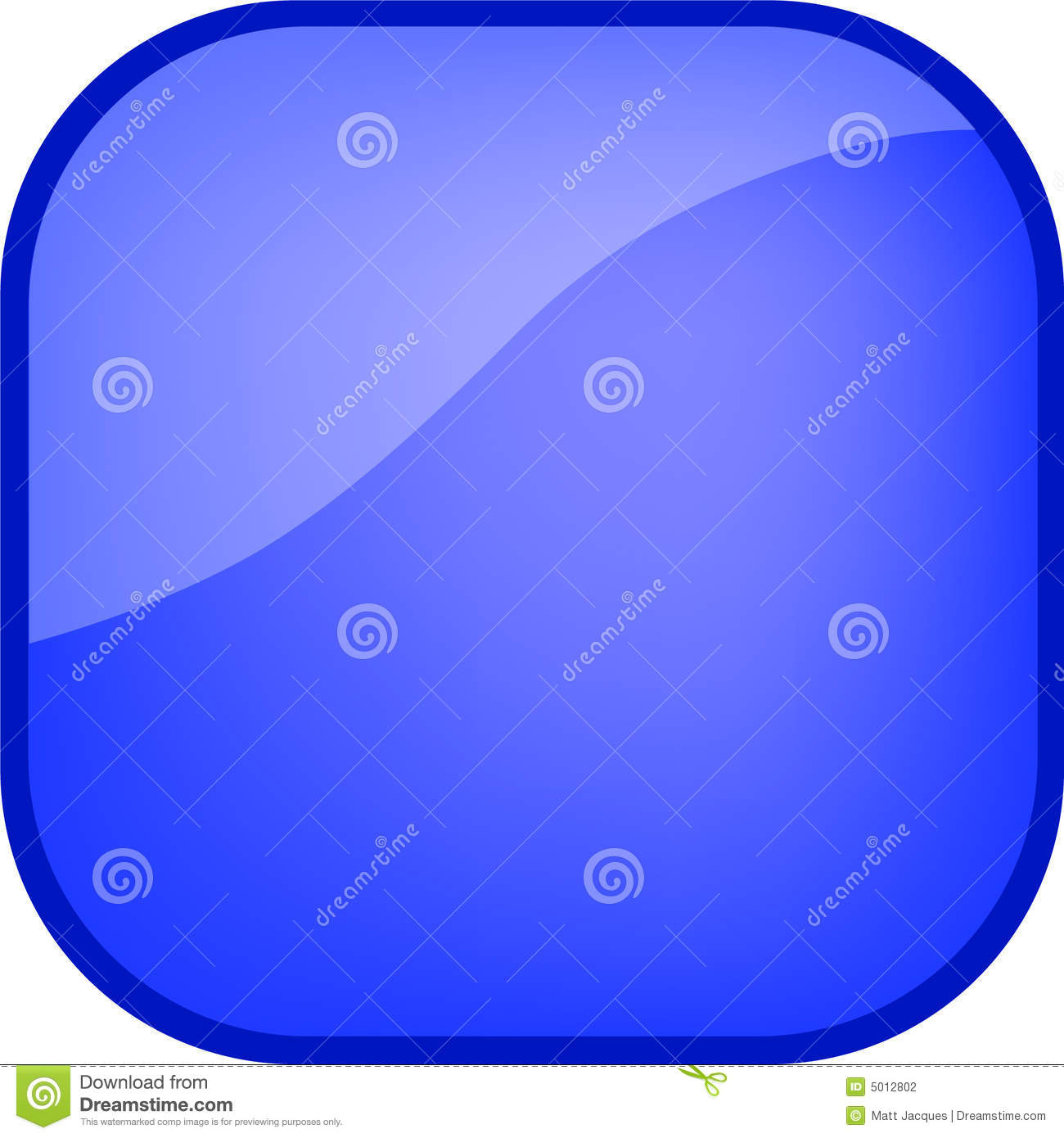 Blue Square Glossy Icon