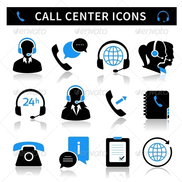 Call Center Icons Set