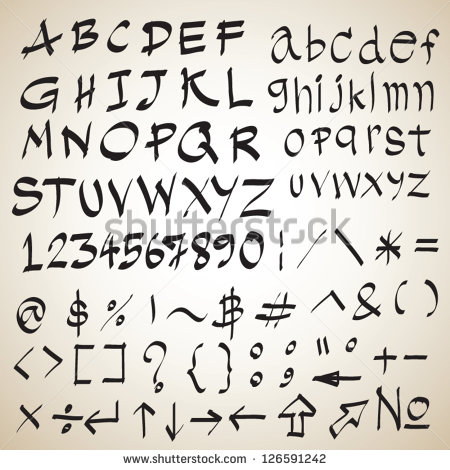 Calligraphy Font Sketch Calligraphy Font Sketch