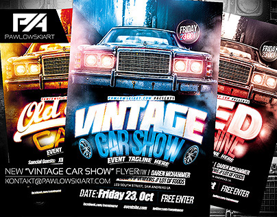 Car Show Flyer Template PSD