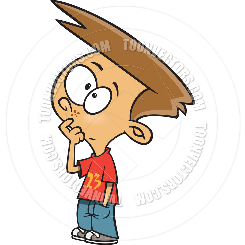 Cartoon Boy Thinking