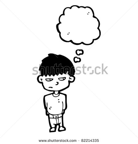 Cartoon Boy Thinking