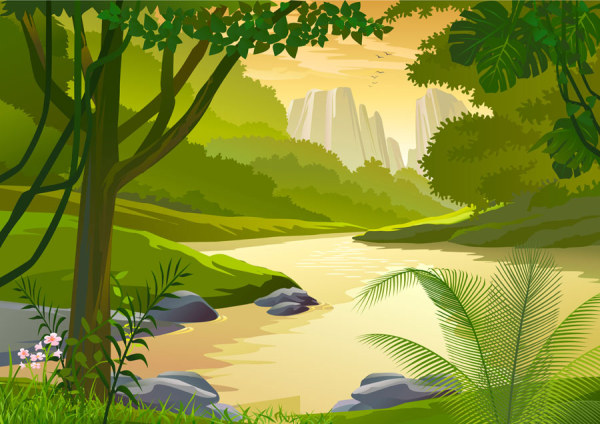 Cartoon Landscape Vector