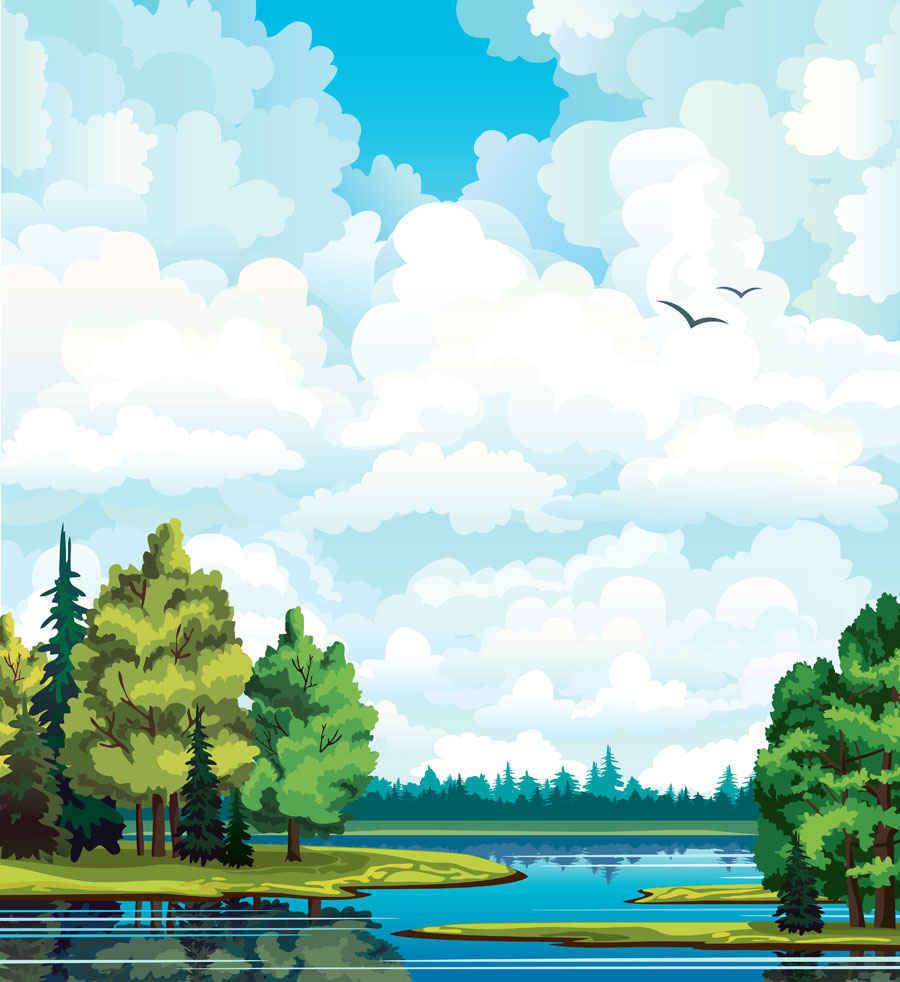 12 Free Vector Cartoon Landscape Images - Cute Cartoon Landscape Vector