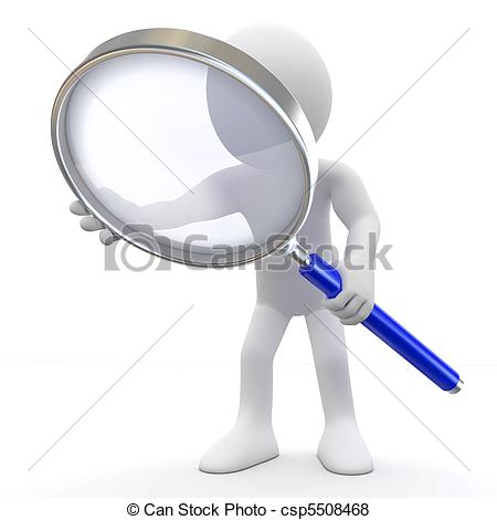 Cartoon Man with Magnifying Glass Clip Art Cartoon Man with Magnifying Glass Clip Art