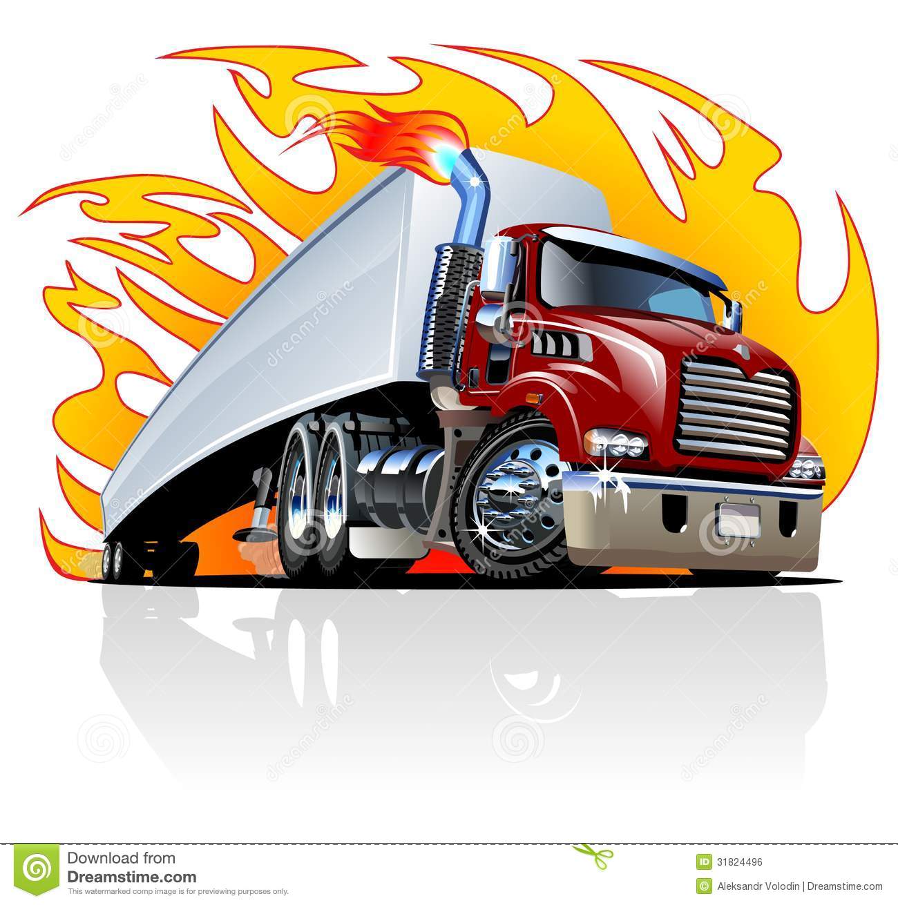 Cartoon Semi-Trucks