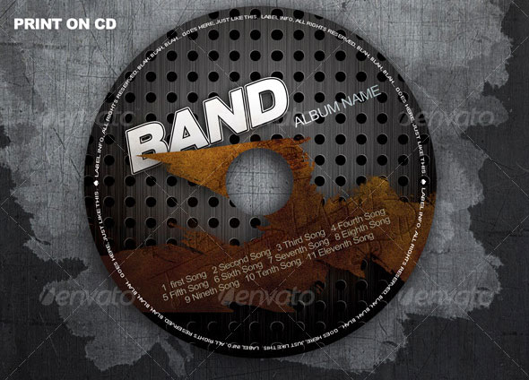 CD Cover Template PSD