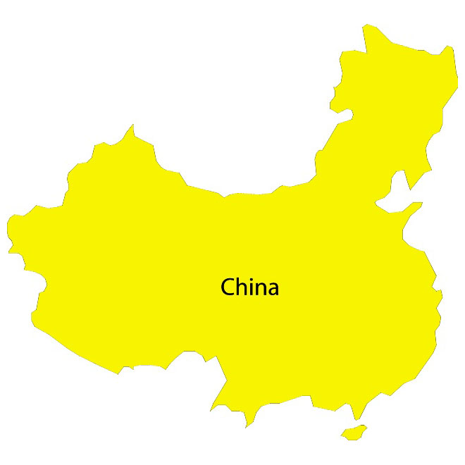 China Map Outline Vector