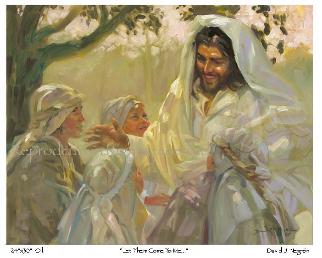 Christian Art Jesus with Children